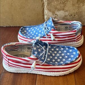 Hey Dude Wally Stars & Stripes Canvas Slip-On Shoes